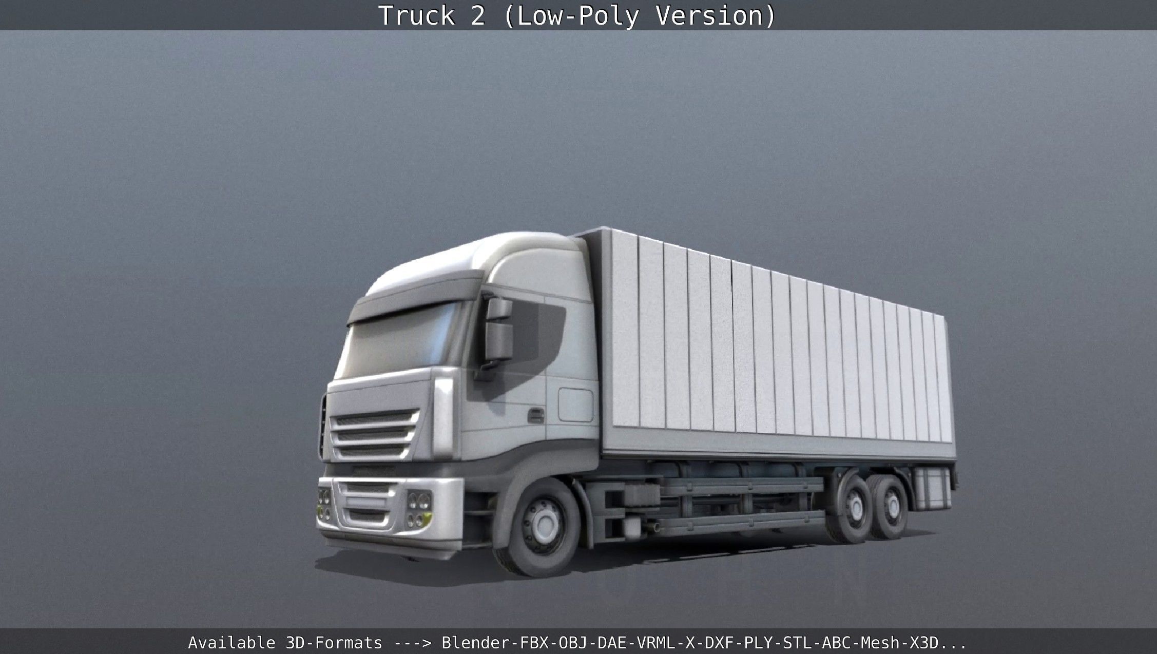 Truck 2 - Low Poly Version Low-poly 3D model_21