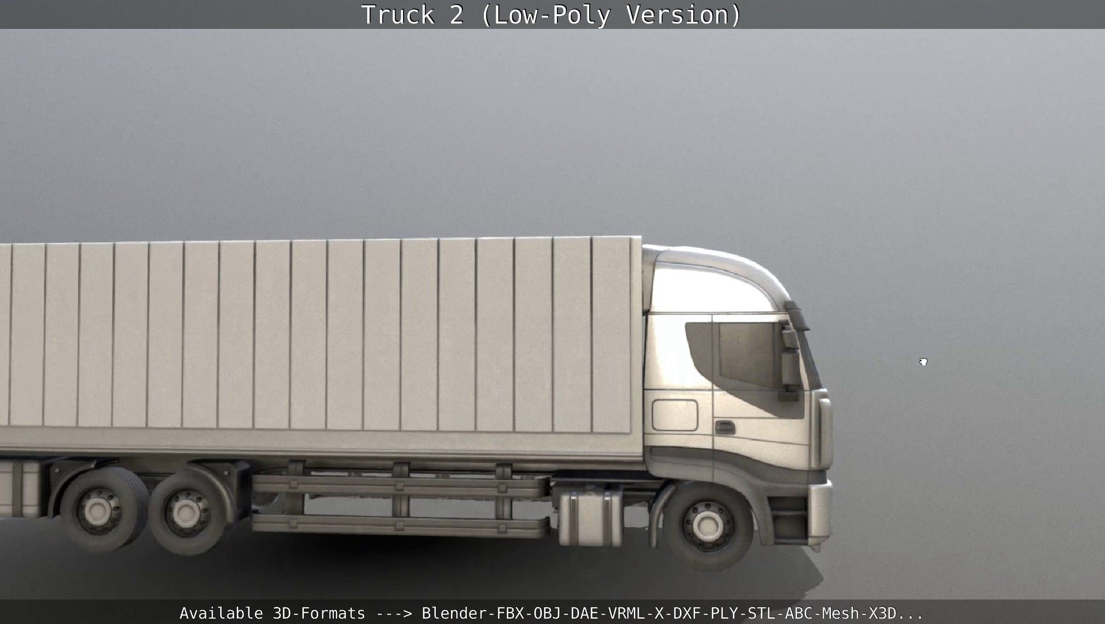 Truck 2 - Low Poly Version Low-poly 3D model_98