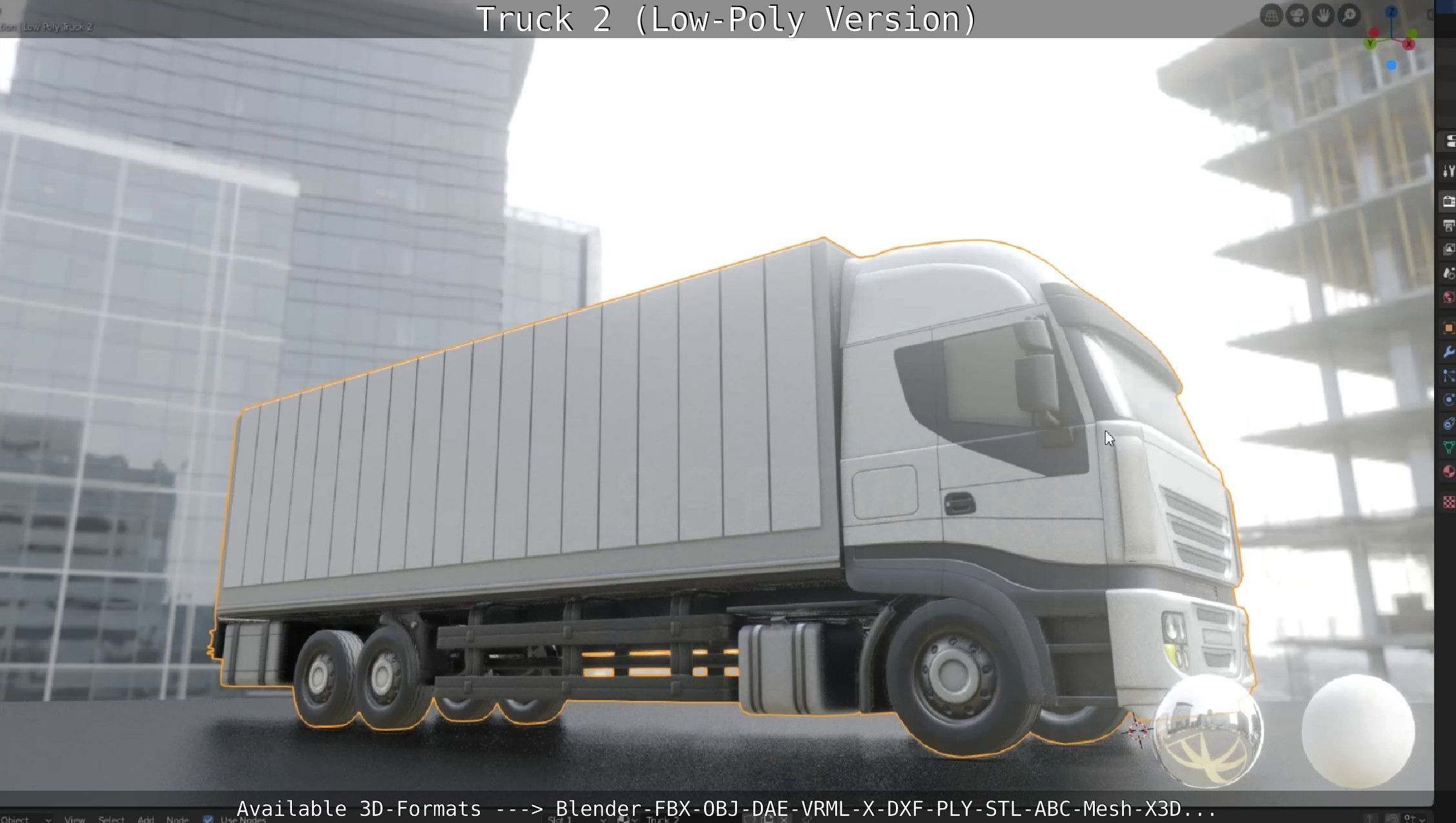 Truck 2 - Low Poly Version Low-poly 3D model_95