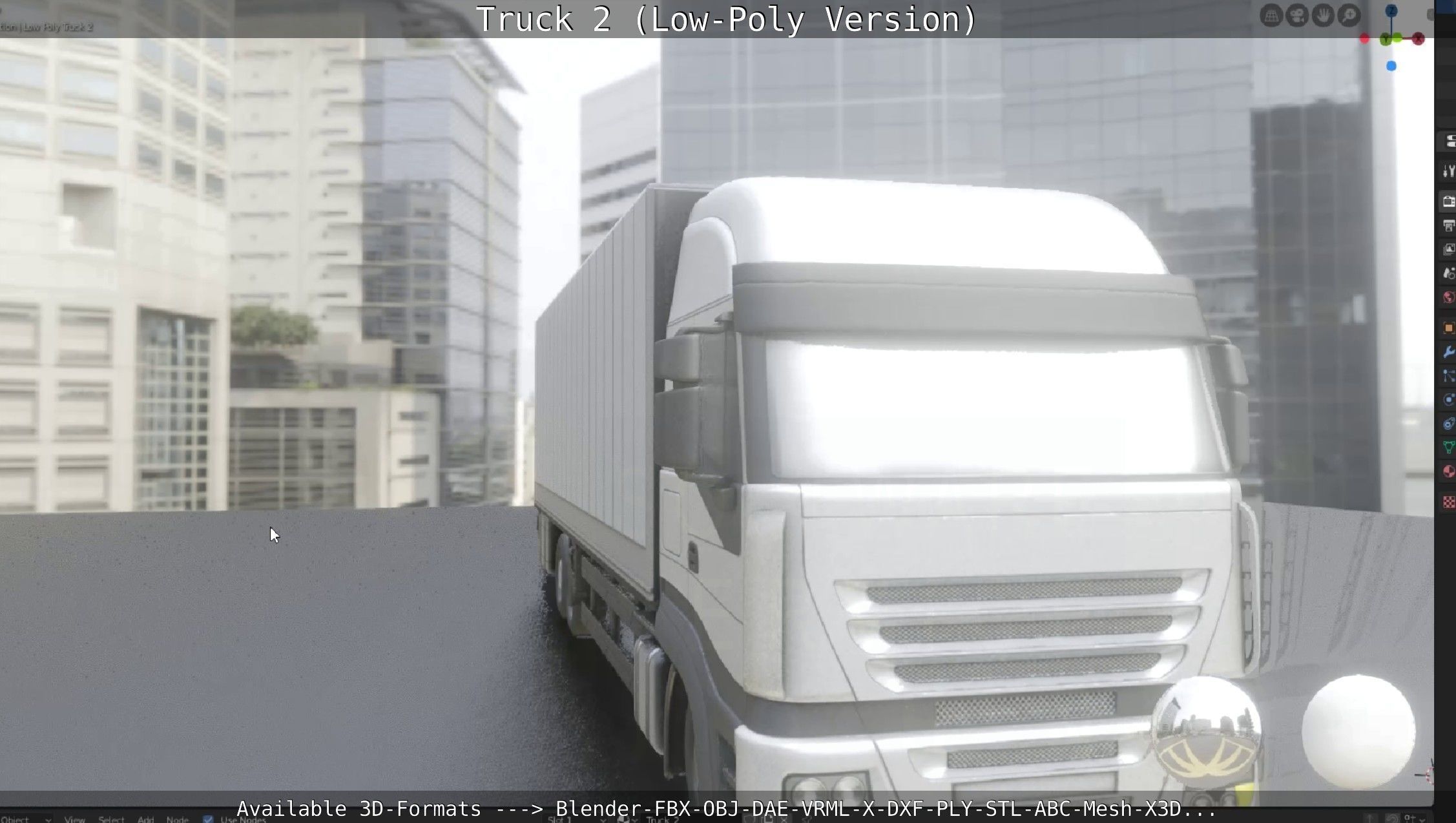 Truck 2 - Low Poly Version Low-poly 3D model_26
