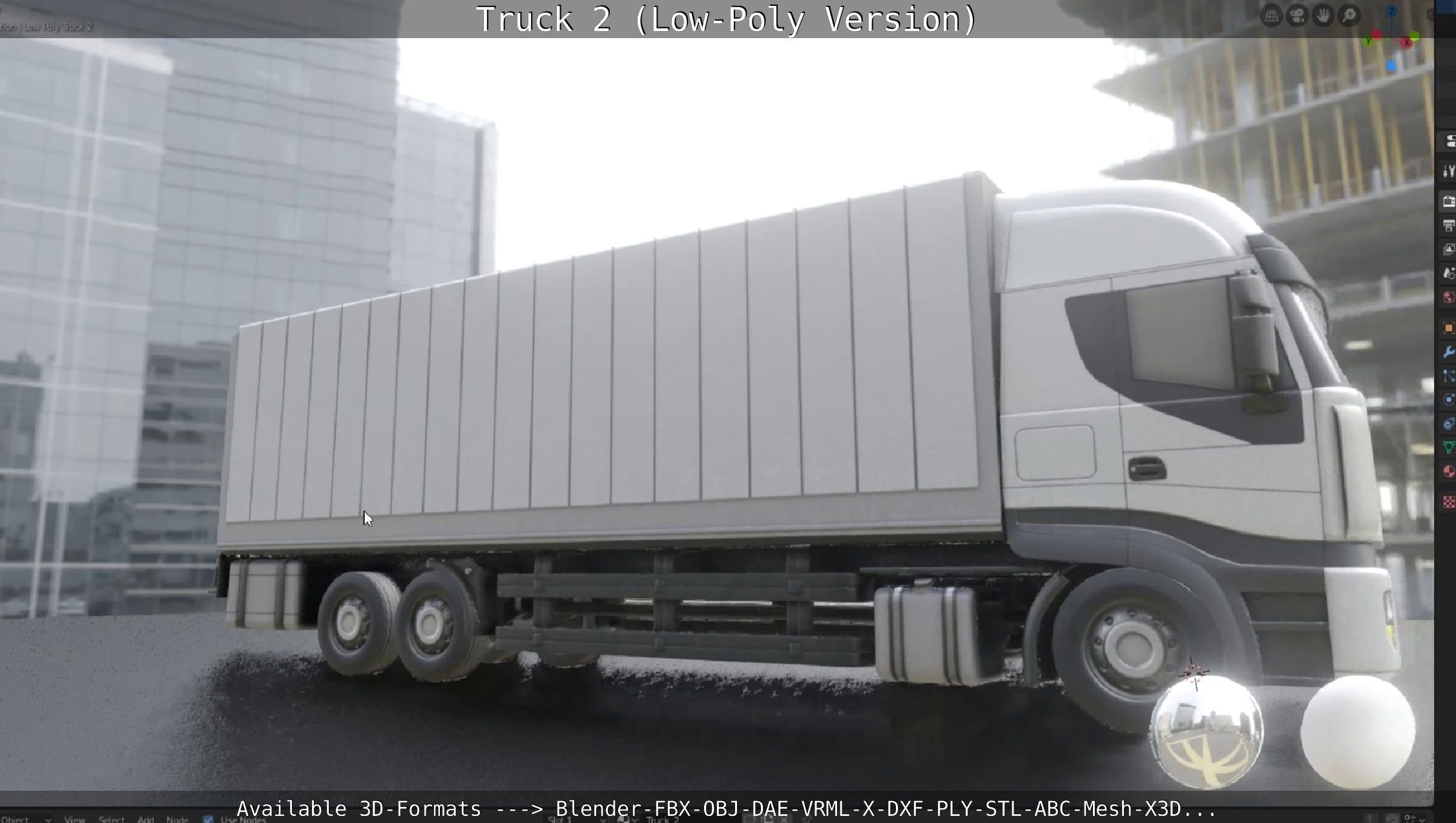 Truck 2 - Low Poly Version Low-poly 3D model_25