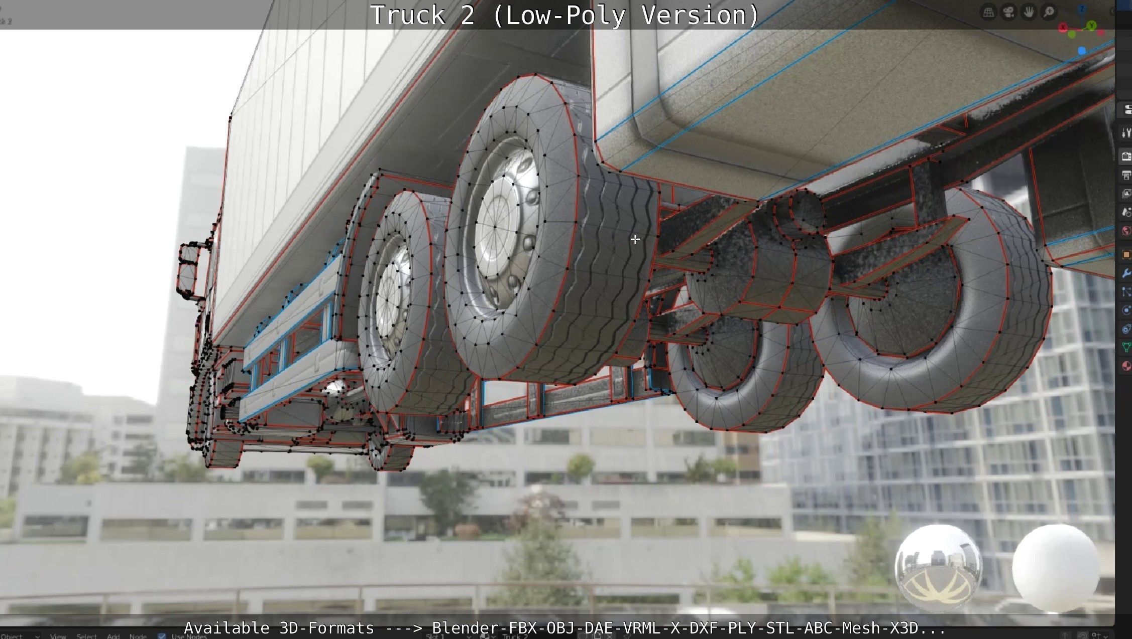 Truck 2 - Low Poly Version Low-poly 3D model_77