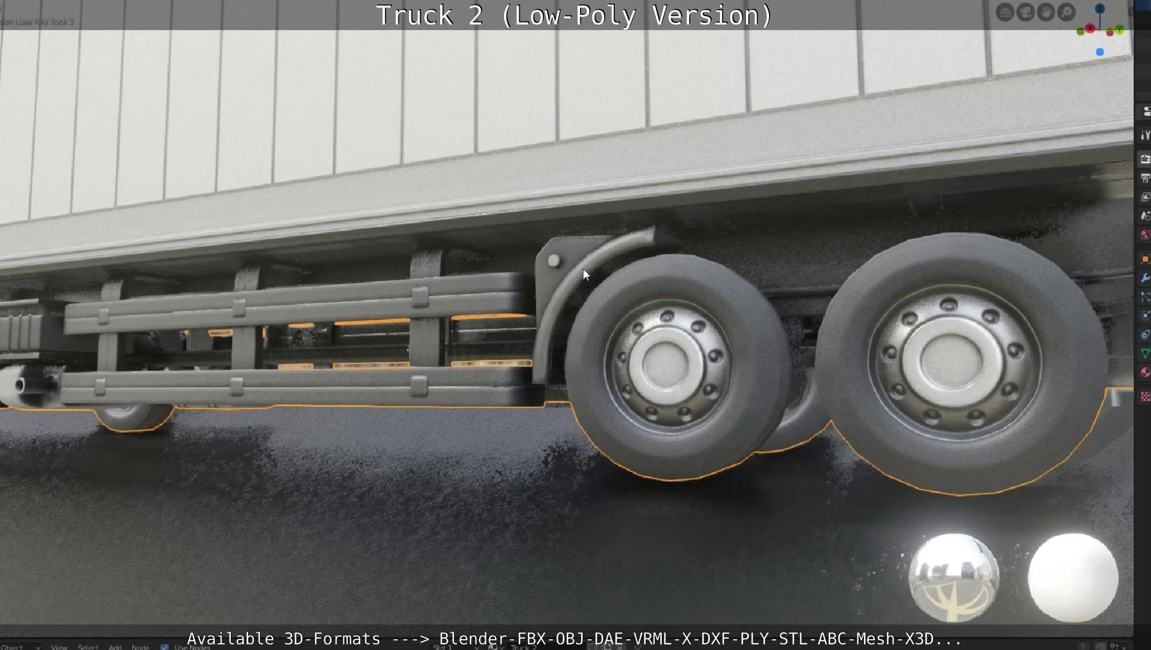 Truck 2 - Low Poly Version Low-poly 3D model_44