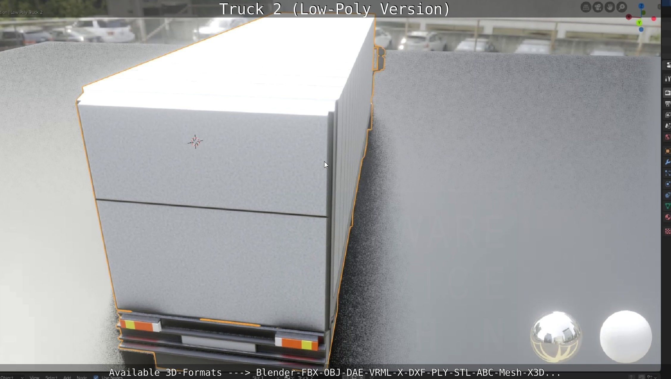 Truck 2 - Low Poly Version Low-poly 3D model_85