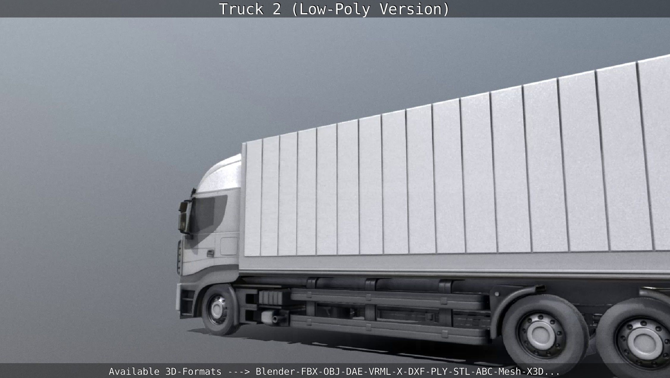 Truck 2 - Low Poly Version Low-poly 3D model_99