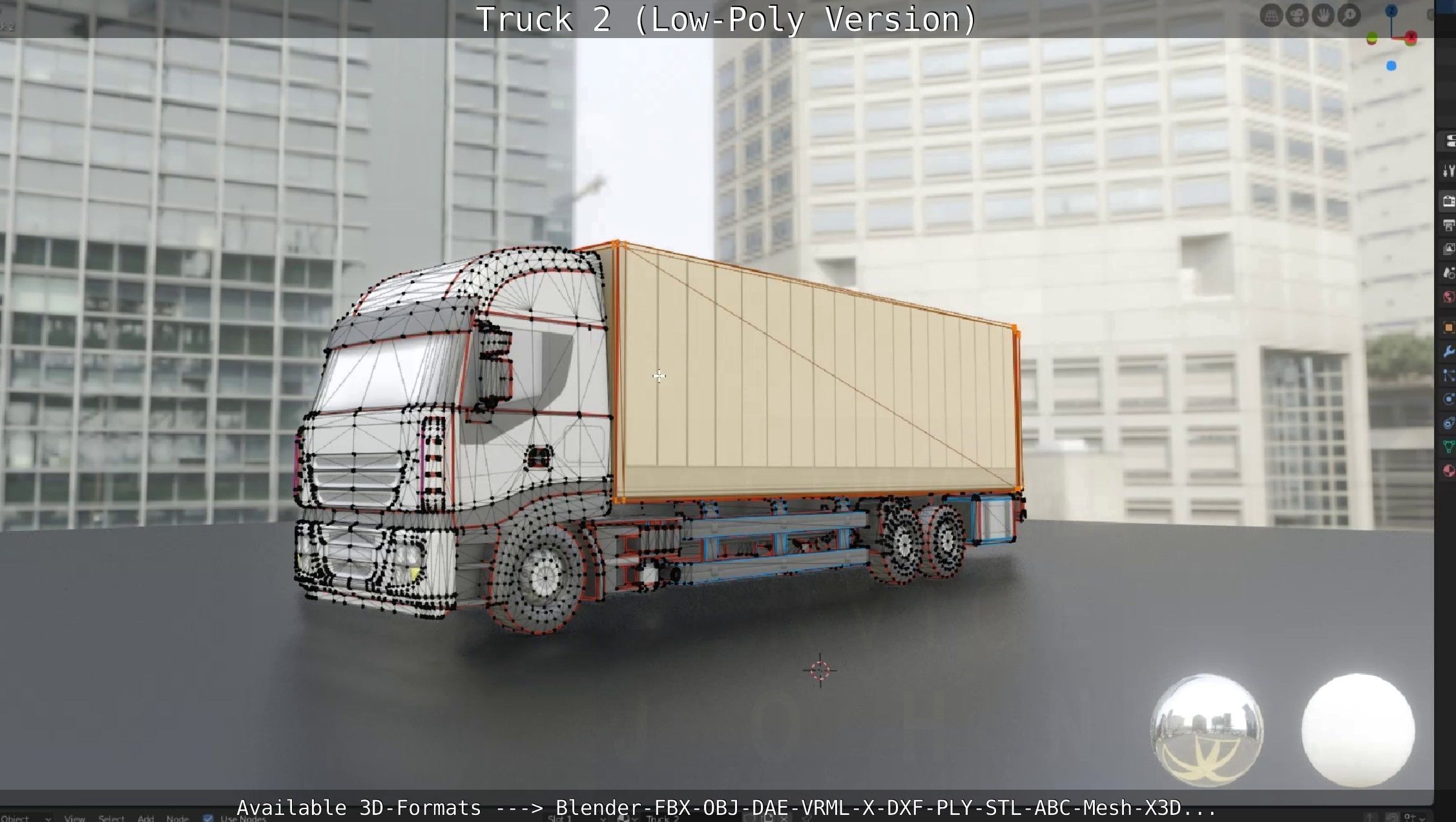 Truck 2 - Low Poly Version Low-poly 3D model_17