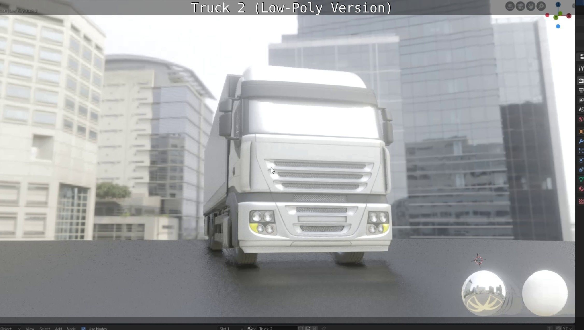 Truck 2 - Low Poly Version Low-poly 3D model_3