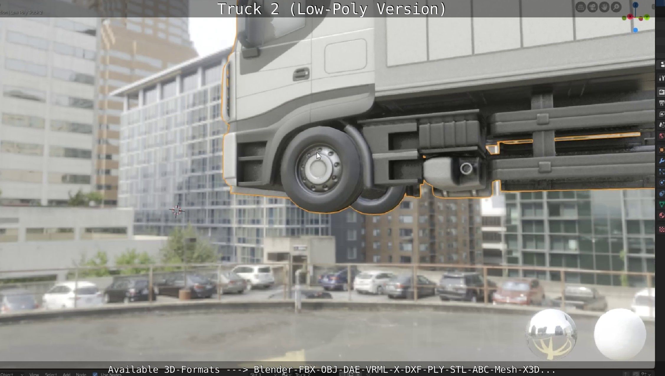 Truck 2 - Low Poly Version Low-poly 3D model_42