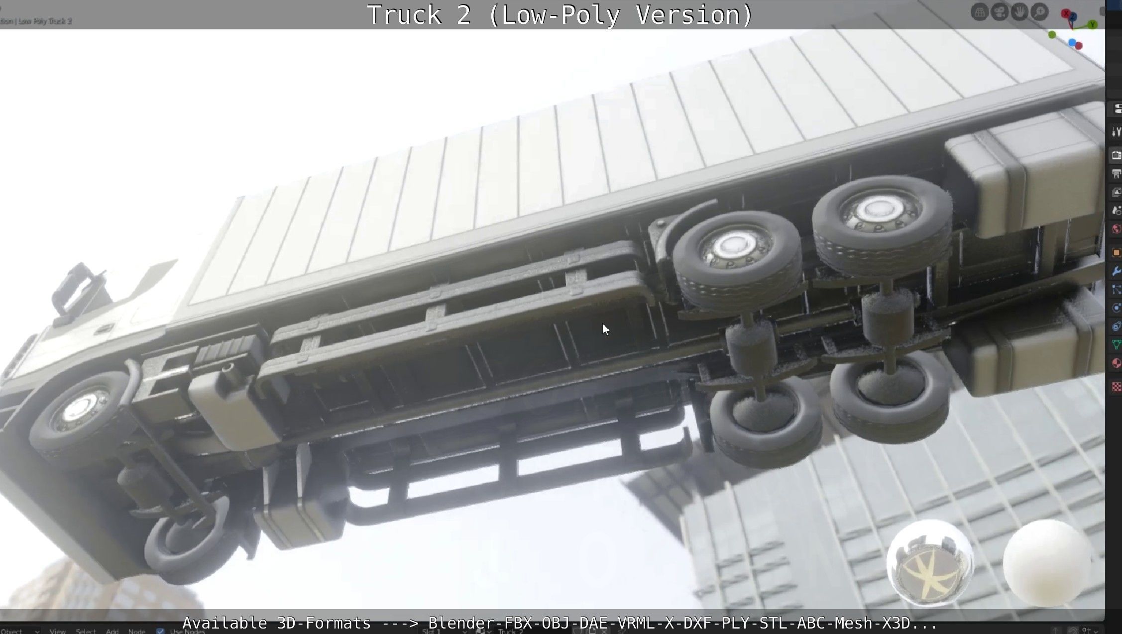 Truck 2 - Low Poly Version Low-poly 3D model_23