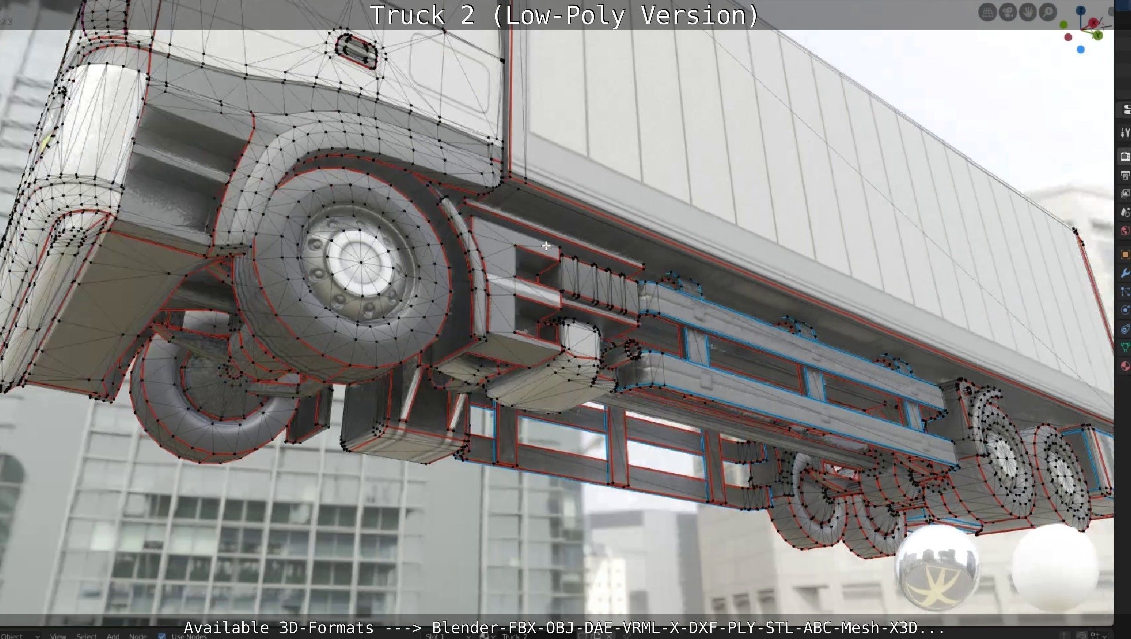 Truck 2 - Low Poly Version Low-poly 3D model_31