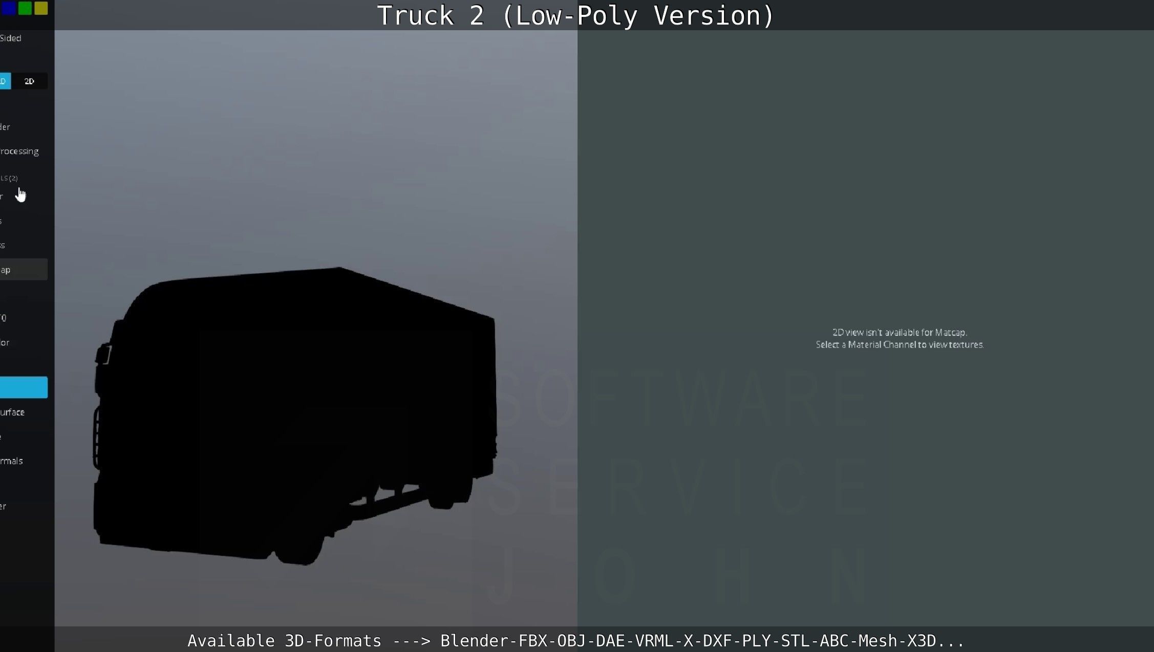 Truck 2 - Low Poly Version Low-poly 3D model_61