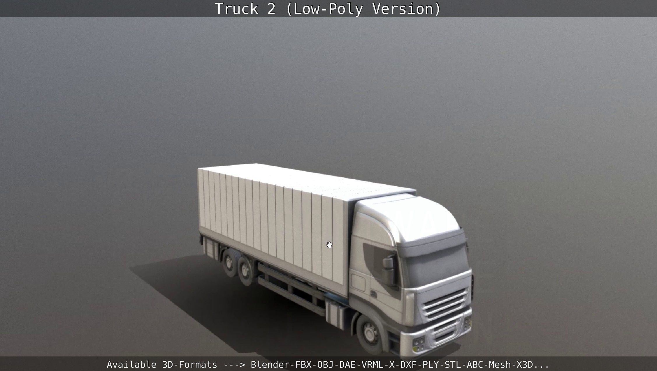 Truck 2 - Low Poly Version Low-poly 3D model_12