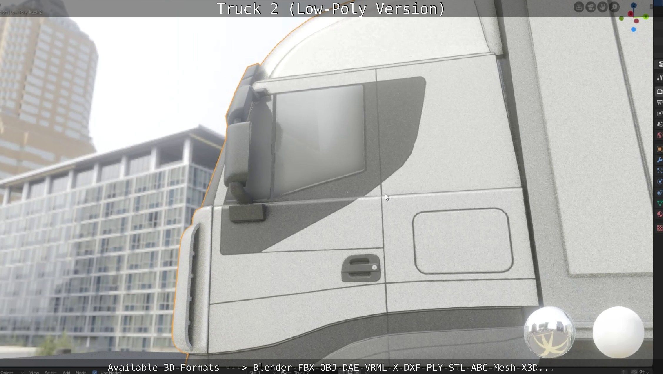 Truck 2 - Low Poly Version Low-poly 3D model_90