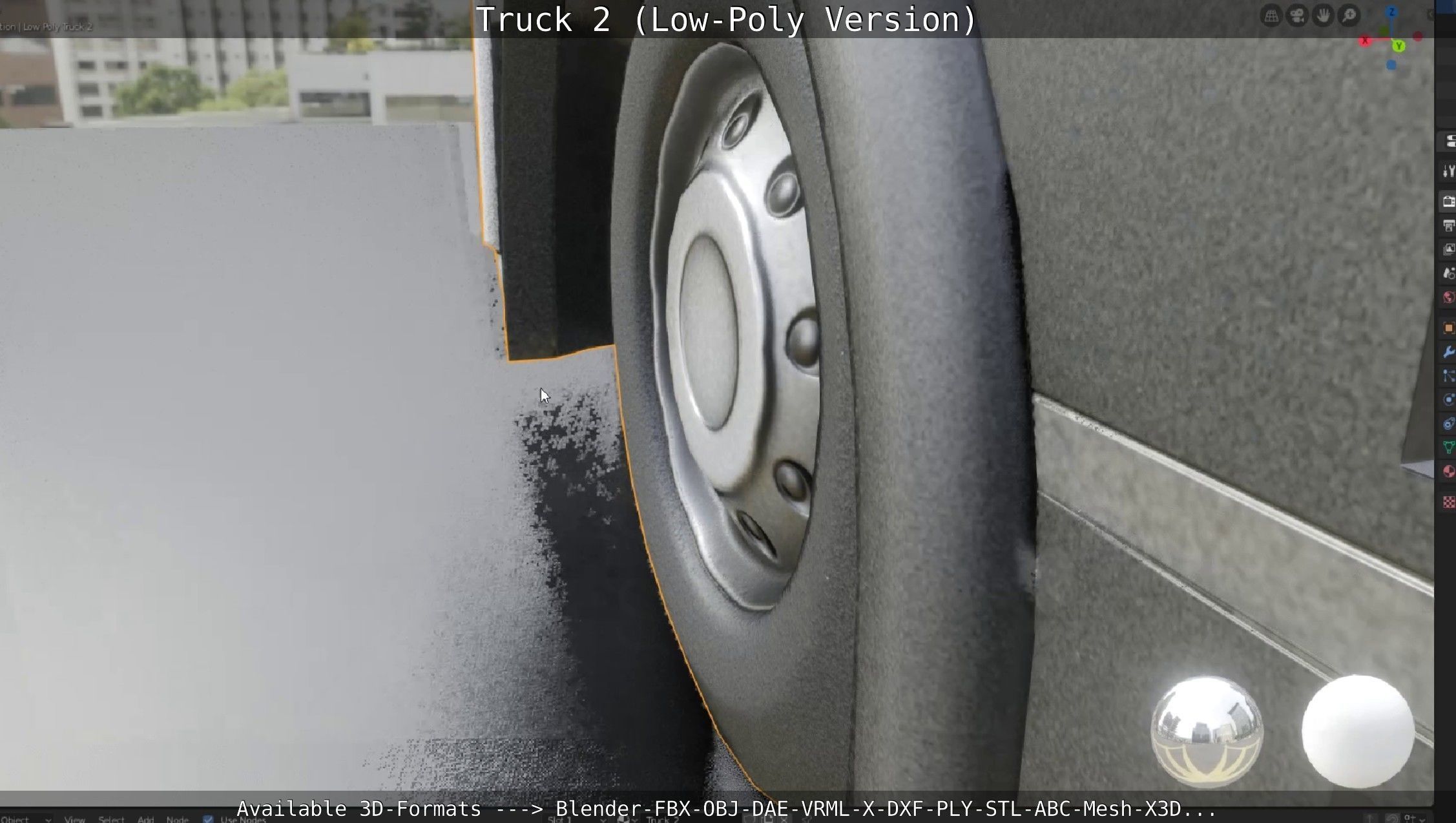 Truck 2 - Low Poly Version Low-poly 3D model_39