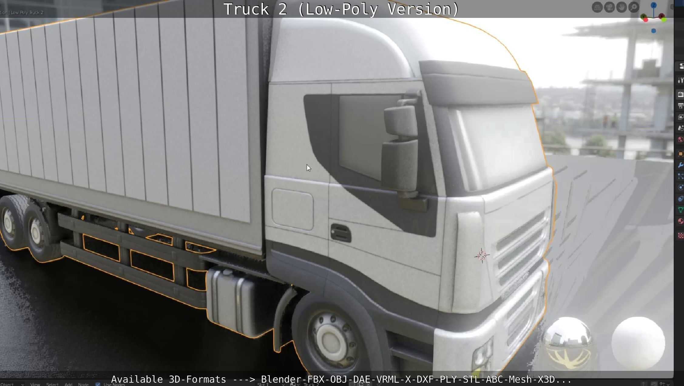 Truck 2 - Low Poly Version Low-poly 3D model_4