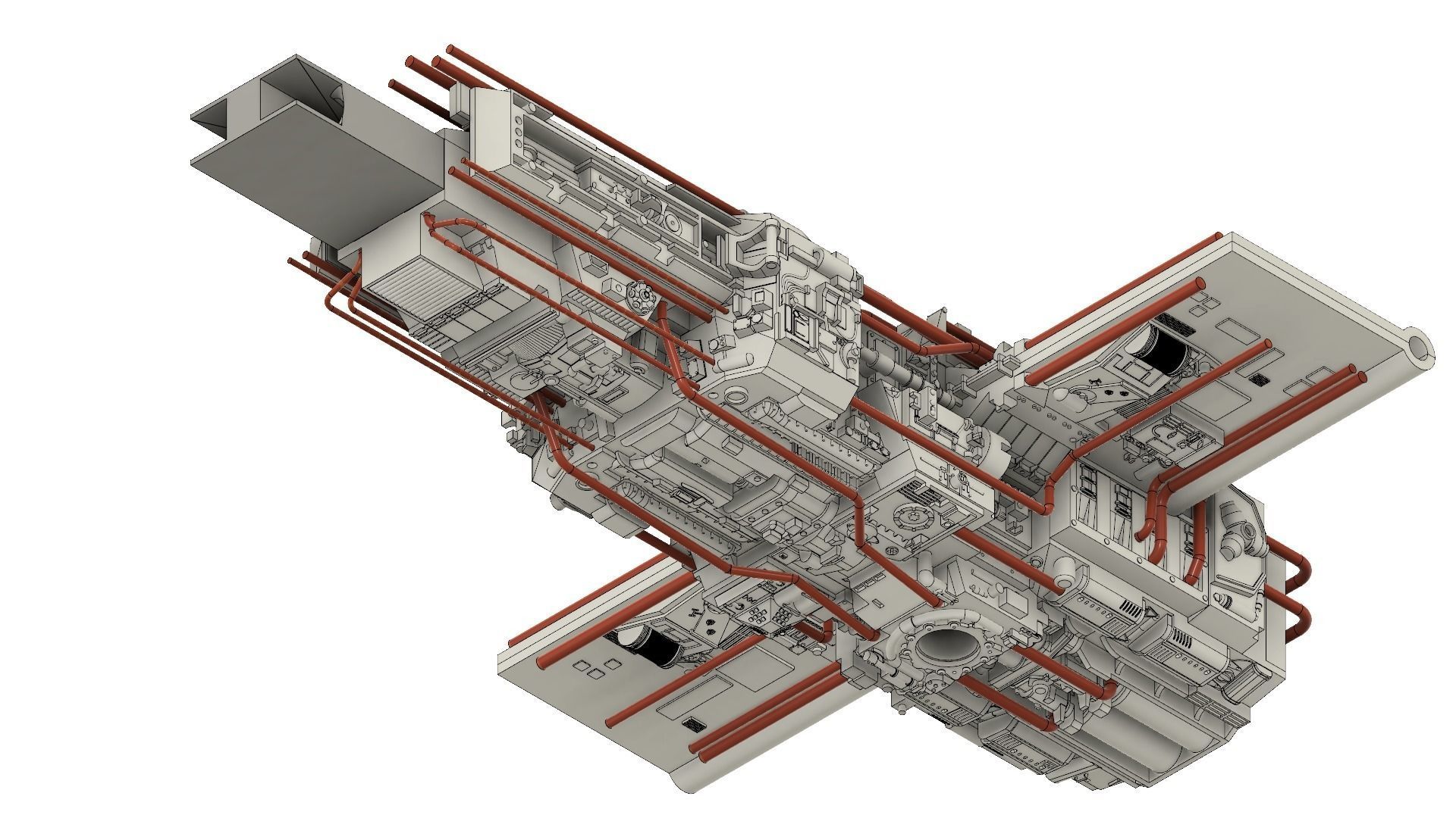 BTL-A4 Y-wing starfighter 3D print model_28