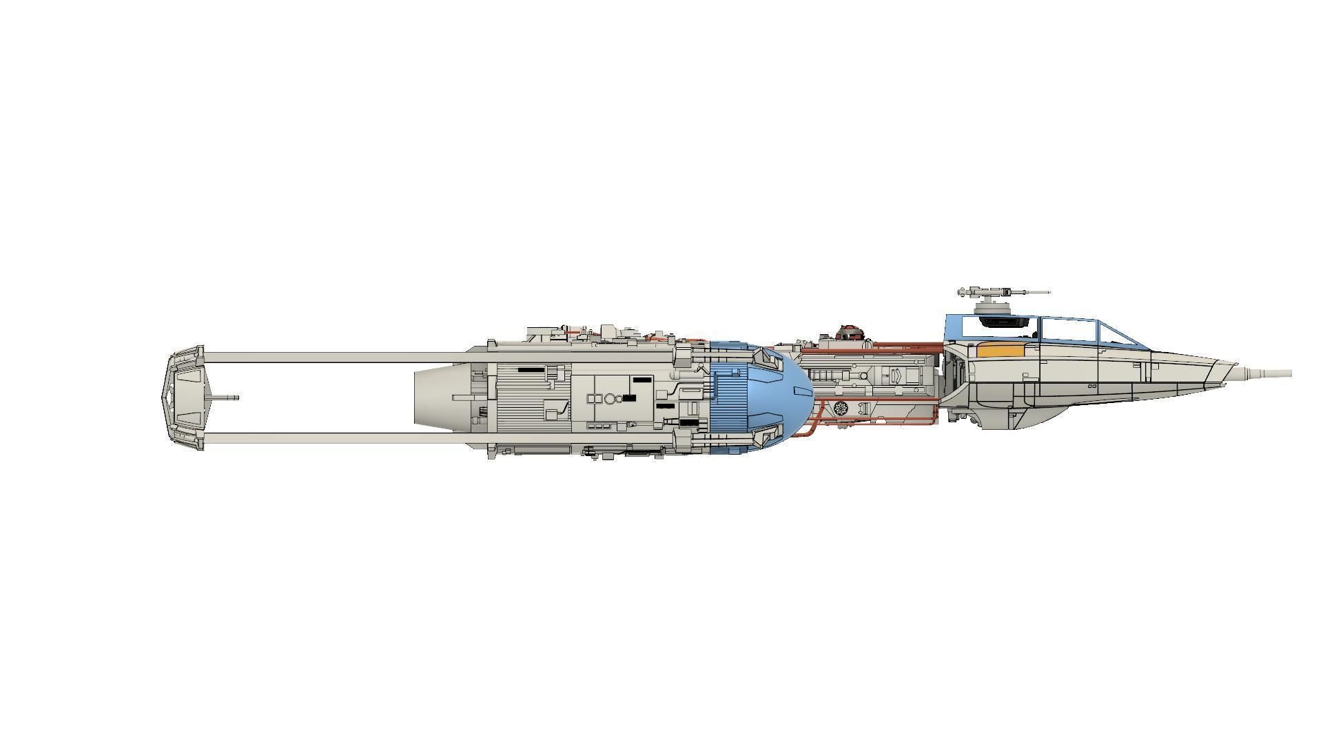 BTL-A4 Y-wing starfighter 3D print model_20
