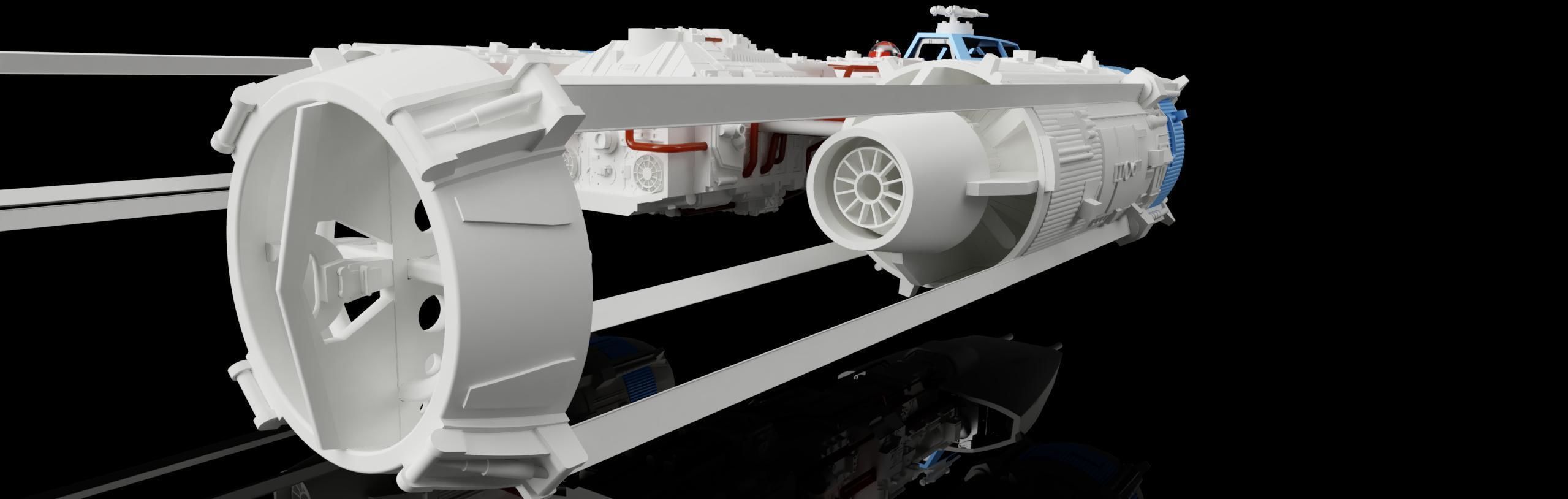 BTL-A4 Y-wing starfighter 3D print model_16