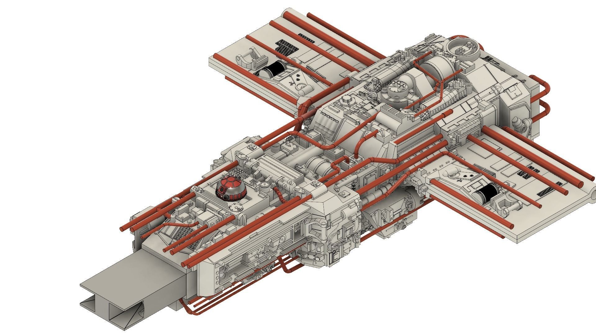 BTL-A4 Y-wing starfighter 3D print model_29