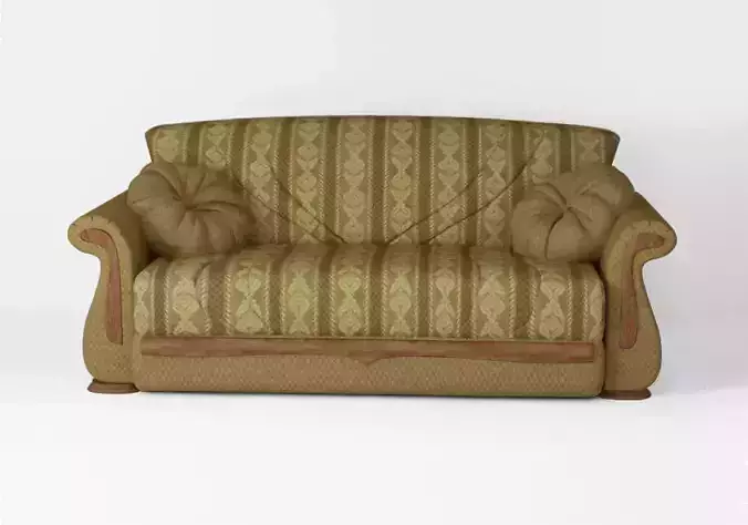 Armchair sofa Low-poly 3D model Low-poly 3D model