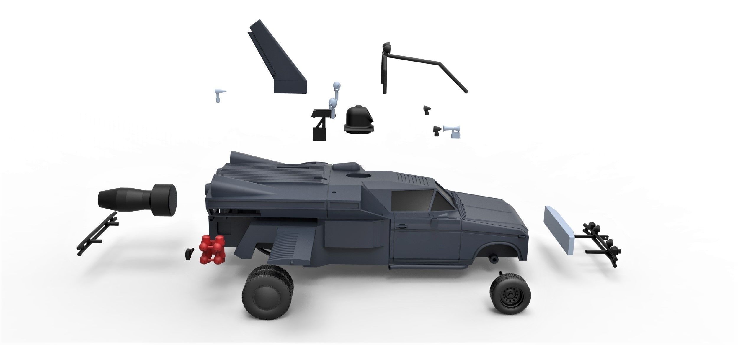 Buckaroo Bonzai Jet Truck Scale 1 to 24 3D print model_19