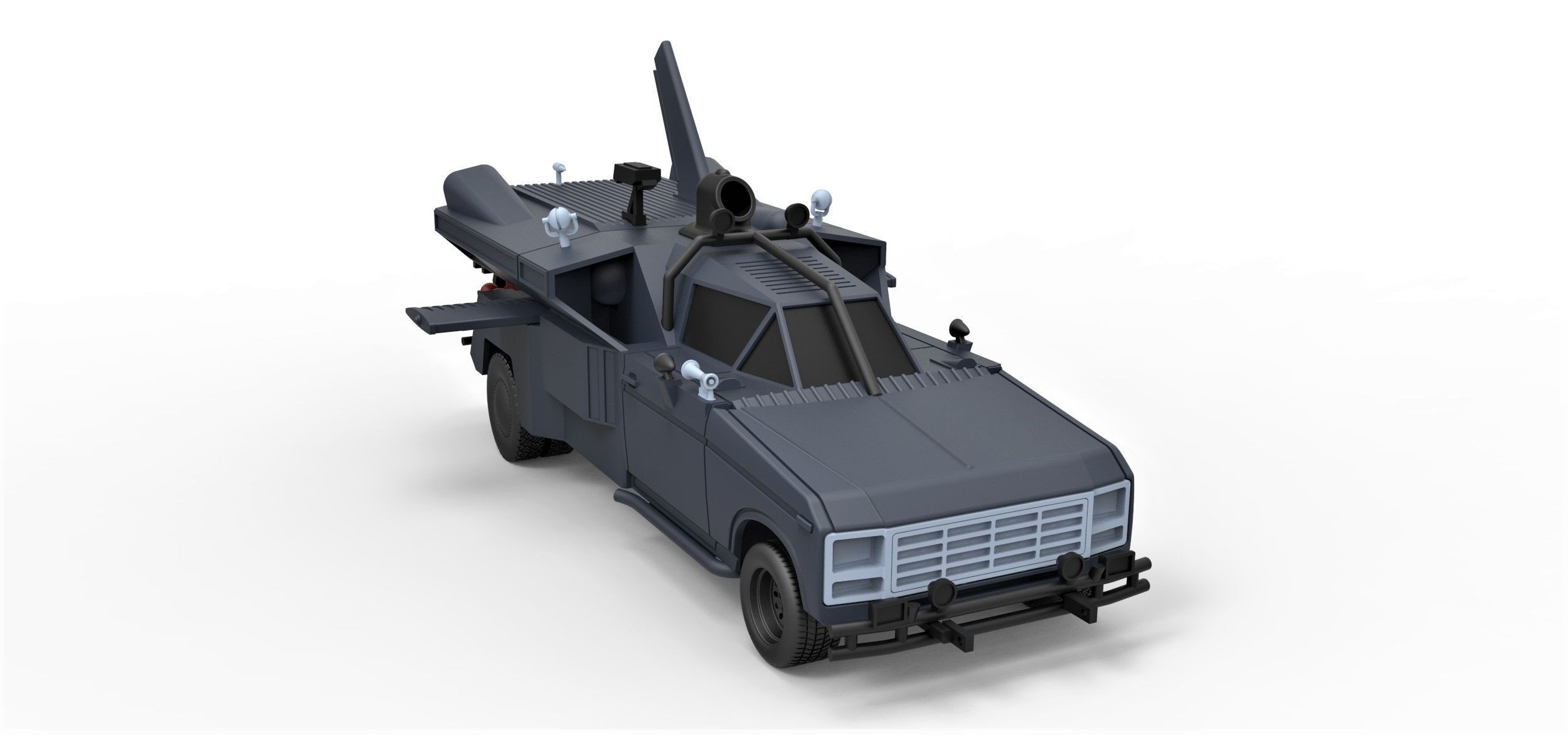 Buckaroo Bonzai Jet Truck Scale 1 to 24 3D print model_3