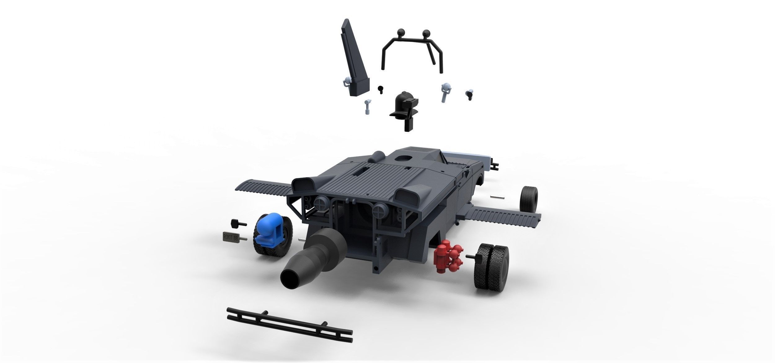 Buckaroo Bonzai Jet Truck Scale 1 to 24 3D print model_21