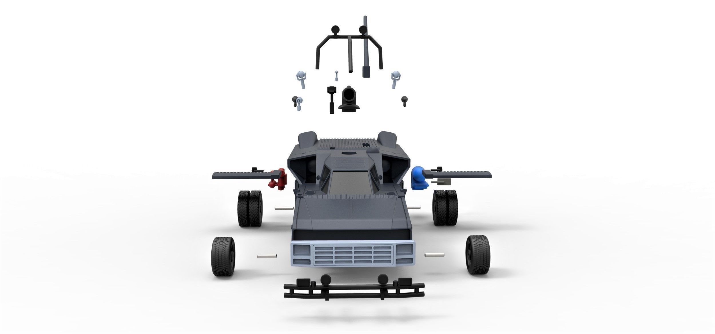 Buckaroo Bonzai Jet Truck Scale 1 to 24 3D print model_18