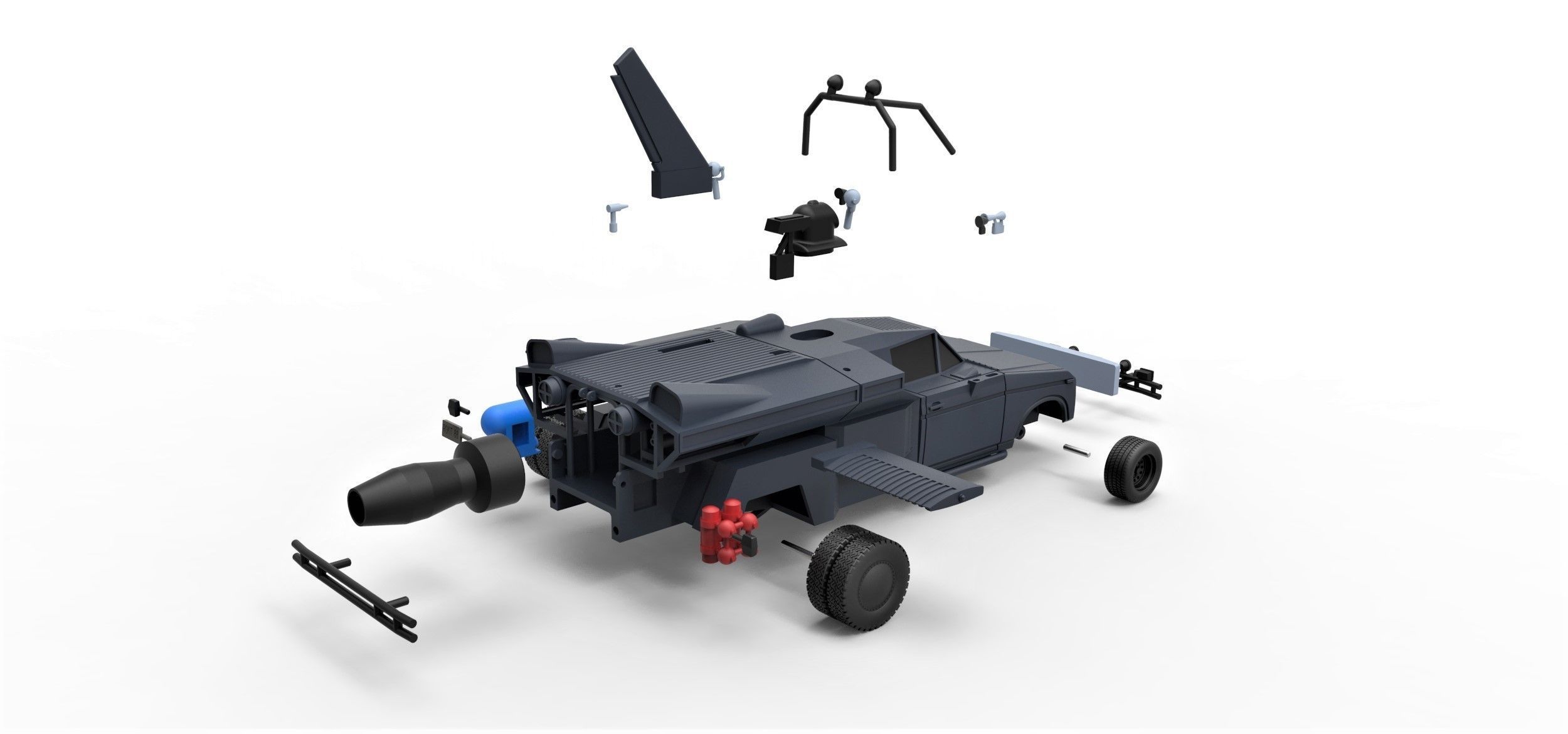 Buckaroo Bonzai Jet Truck Scale 1 to 24 3D print model_20