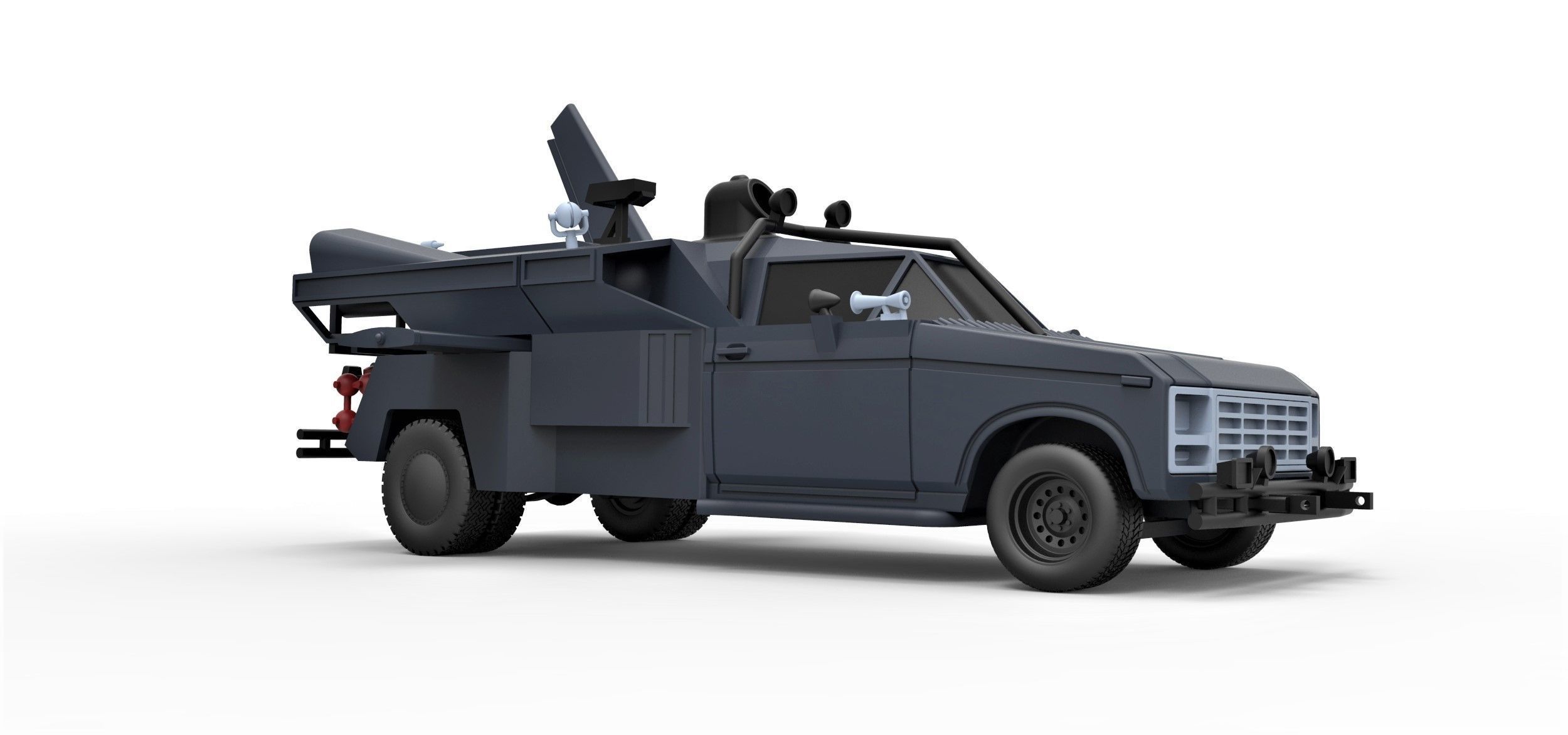 Buckaroo Bonzai Jet Truck Scale 1 to 24 3D print model_2