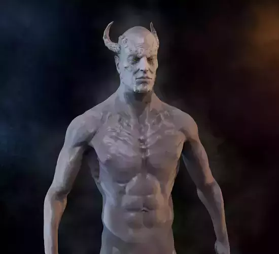 The 3D model of the demon