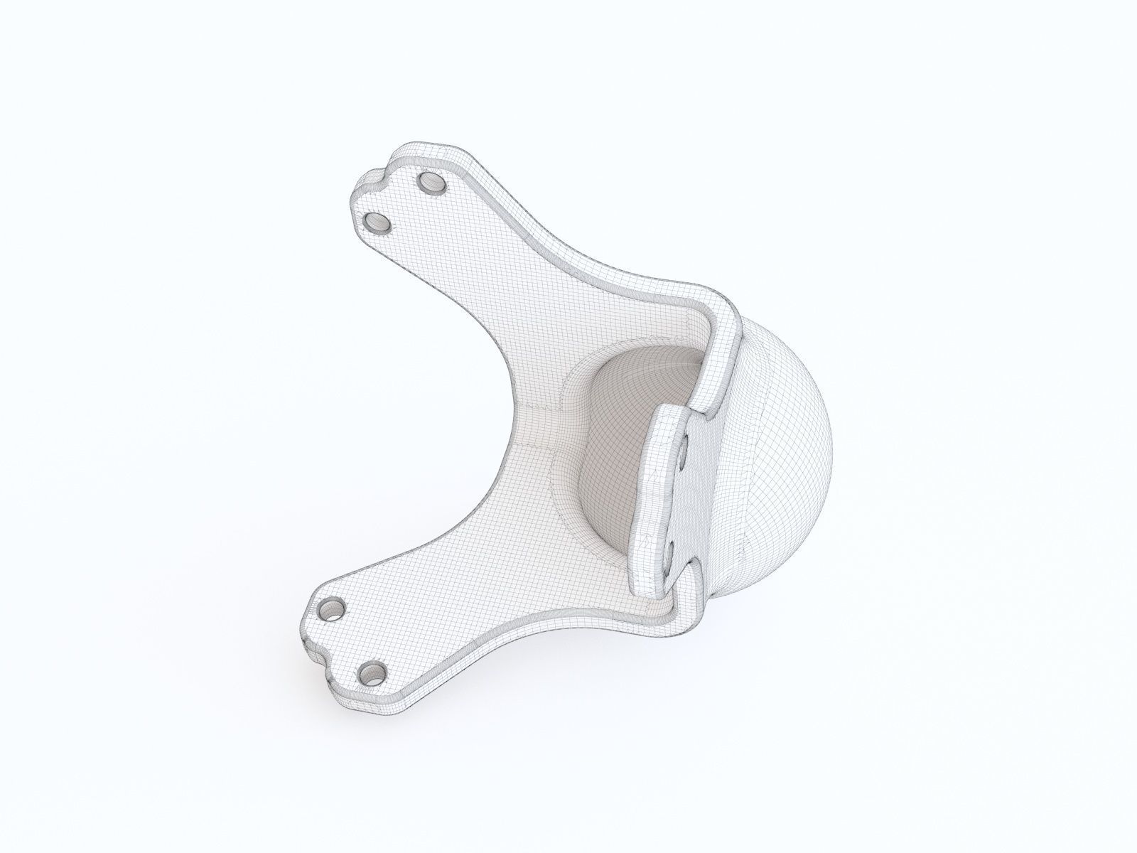 Ball corner suitcase 3D model_1