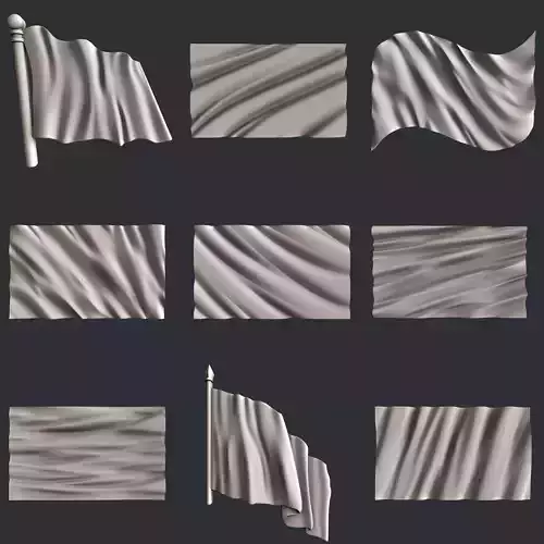 3d STL models for CNC router flags