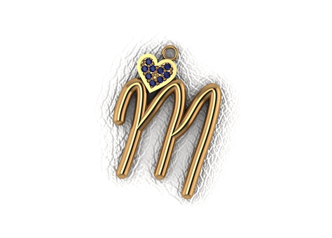 Alphabet Heart Collection 3D print model_4