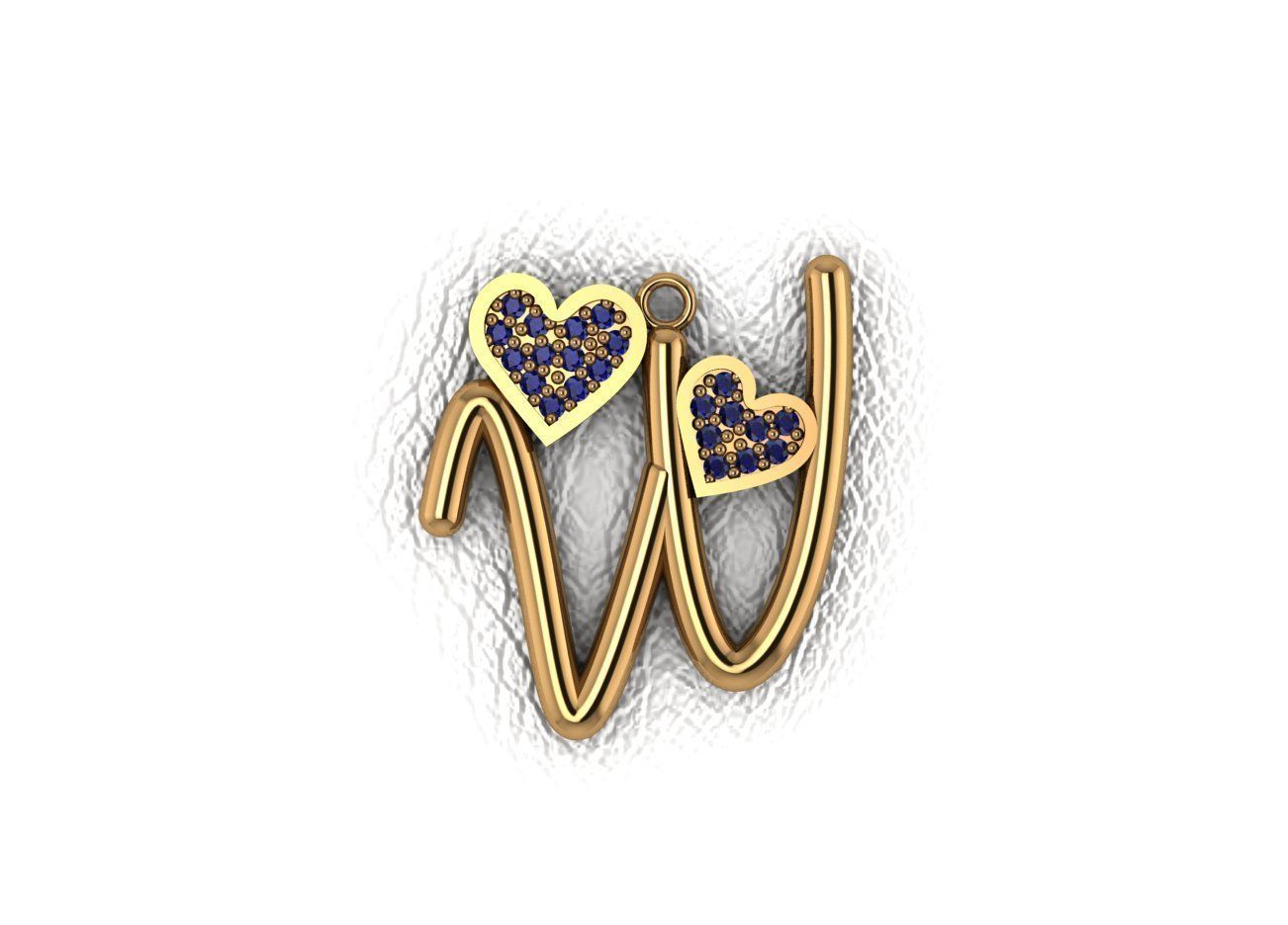 Alphabet Heart Collection 3D print model_15