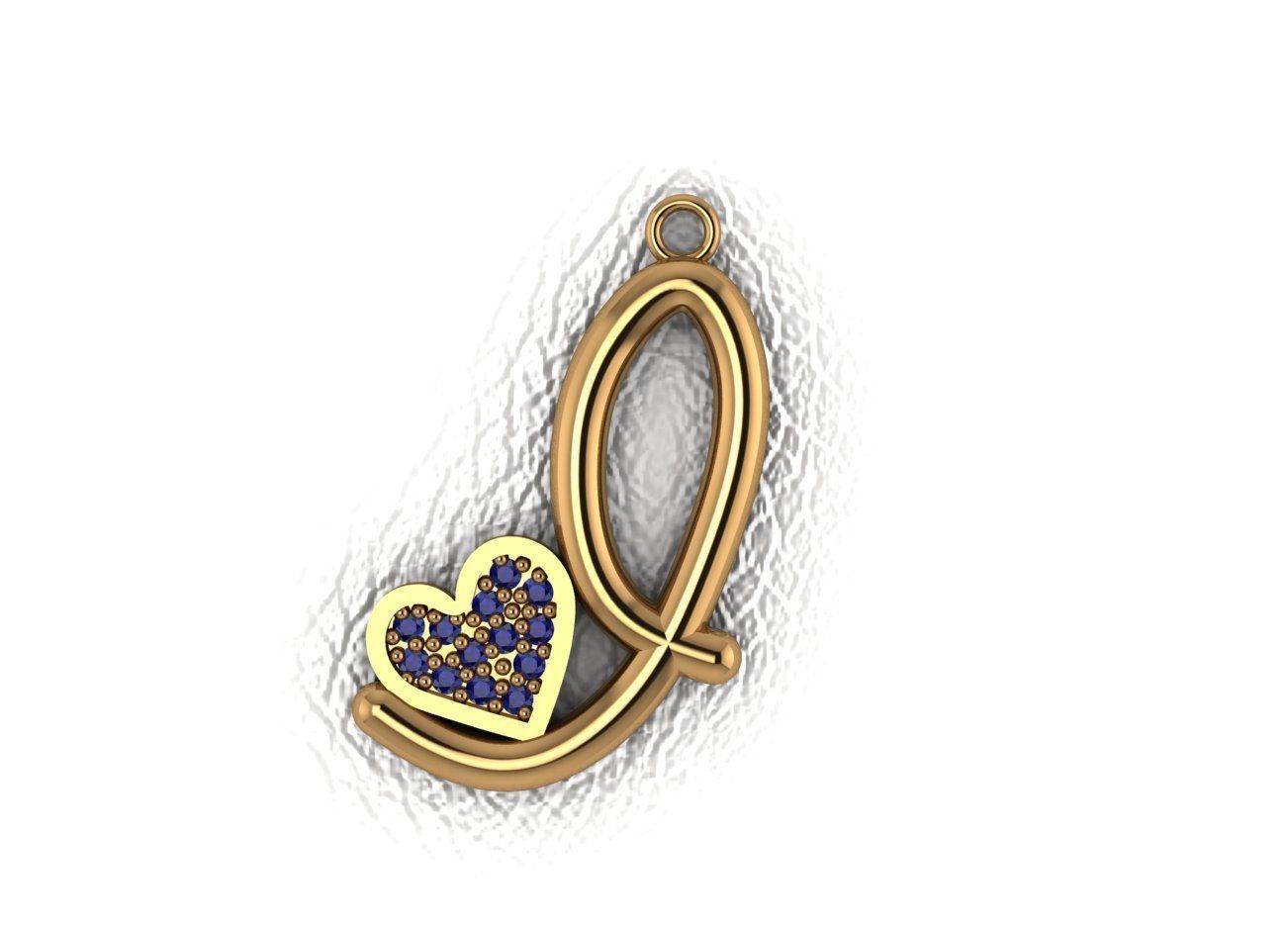 Alphabet Heart Collection 3D print model_25