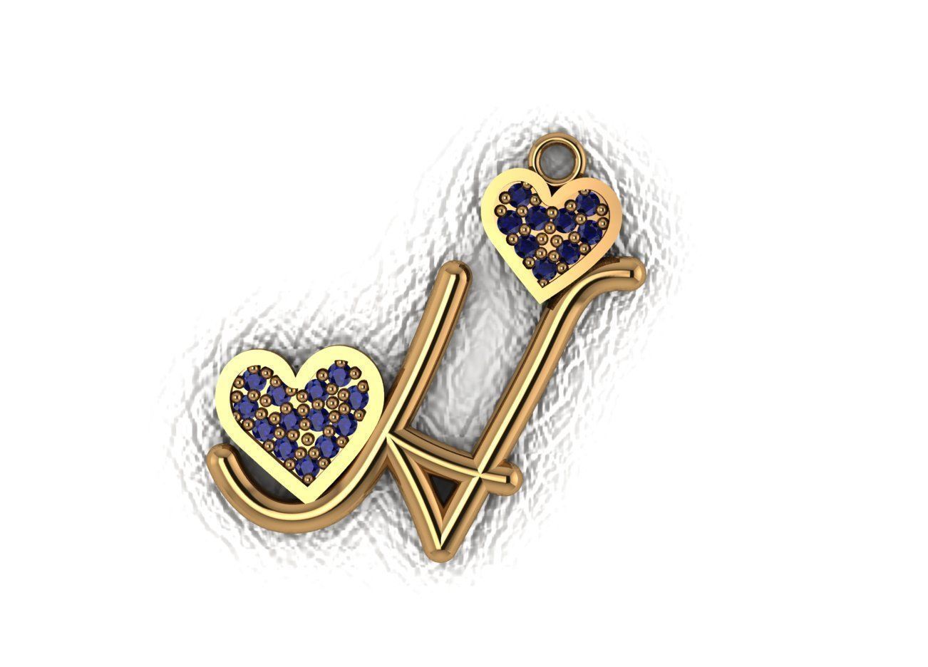 Alphabet Heart Collection 3D print model_24