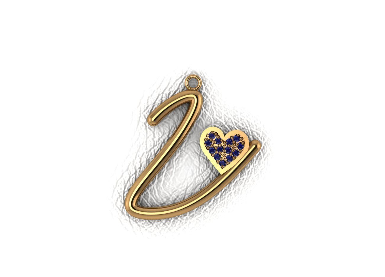 Alphabet Heart Collection 3D print model_14