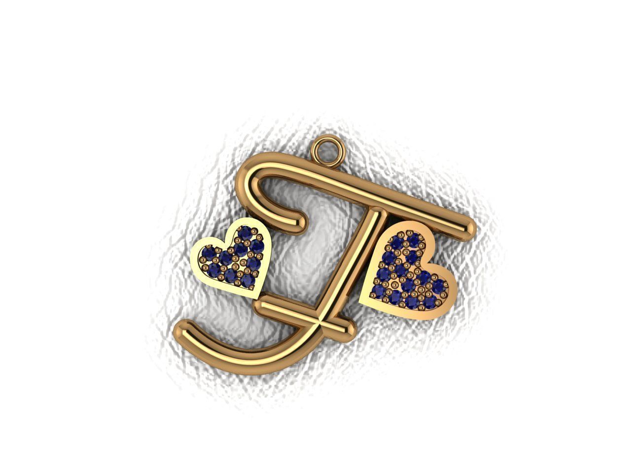 Alphabet Heart Collection 3D print model_12