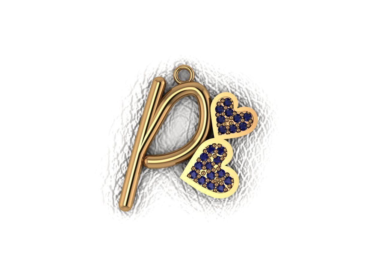 Alphabet Heart Collection 3D print model_7