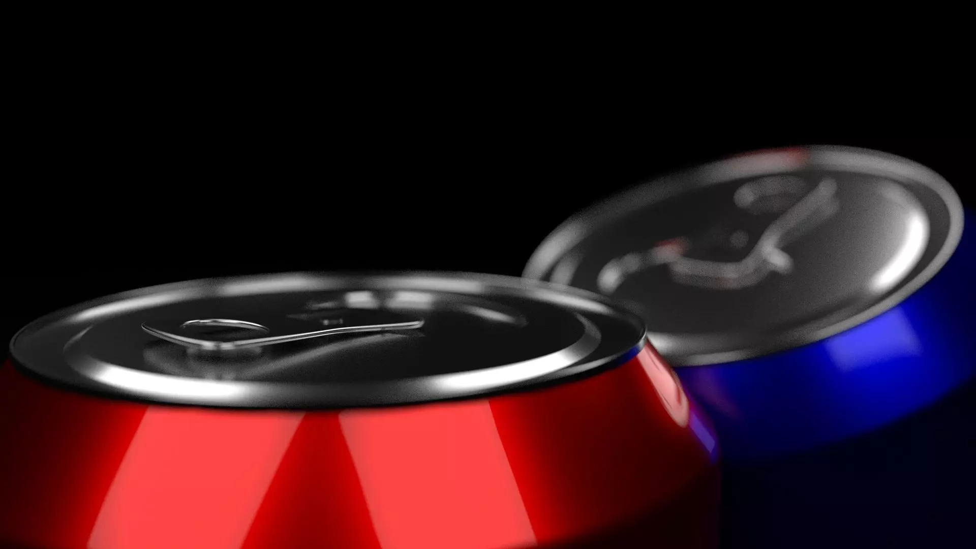 Aluminium Can - with materials and pre-made scene Free 3D model