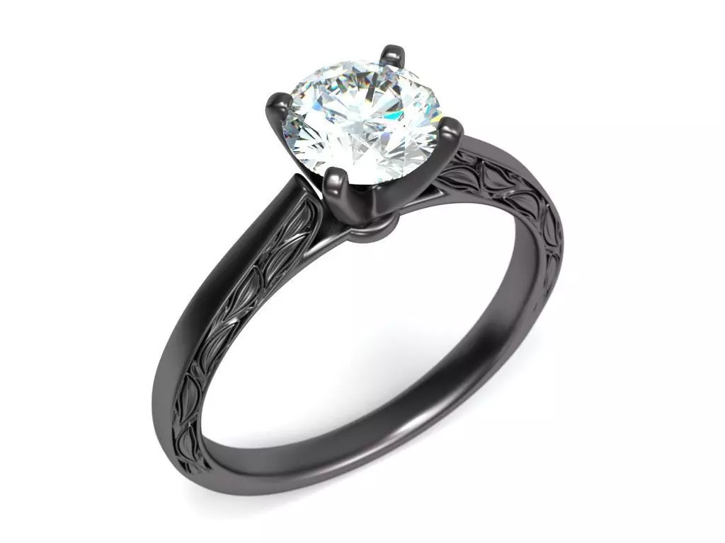 Ring with engraving 01 3D print model