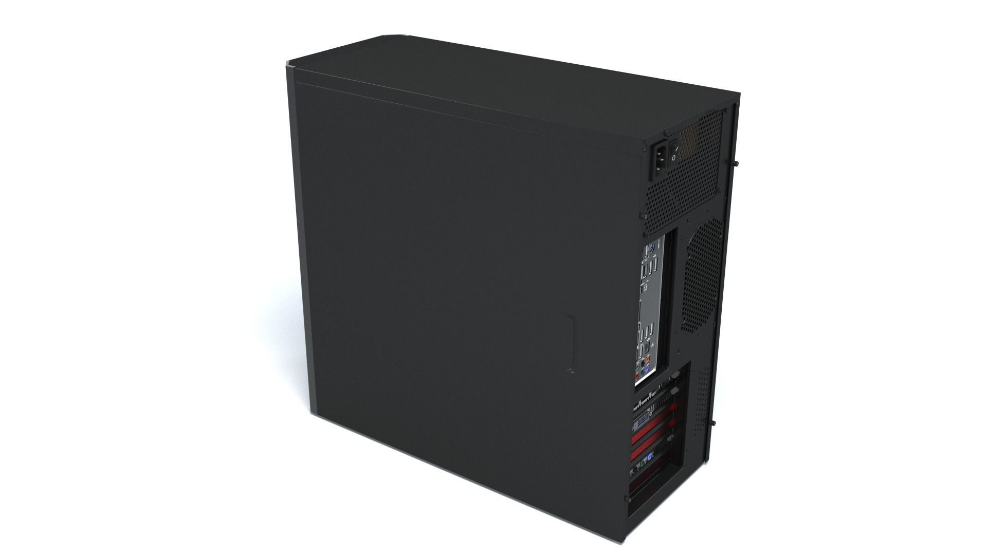 Desktop Computer - mATX case 3D model_20