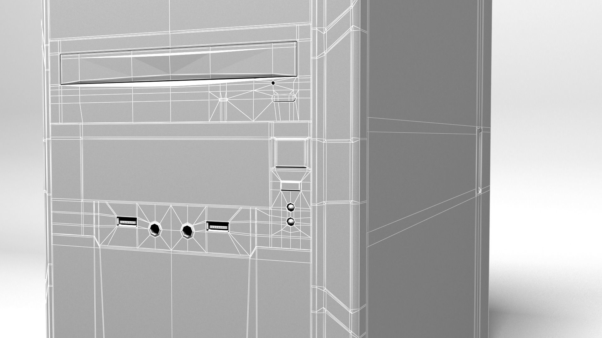 Desktop Computer - mATX case 3D model_2