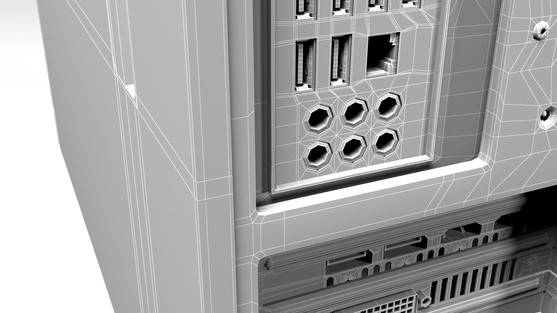Desktop Computer - mATX case 3D model_19