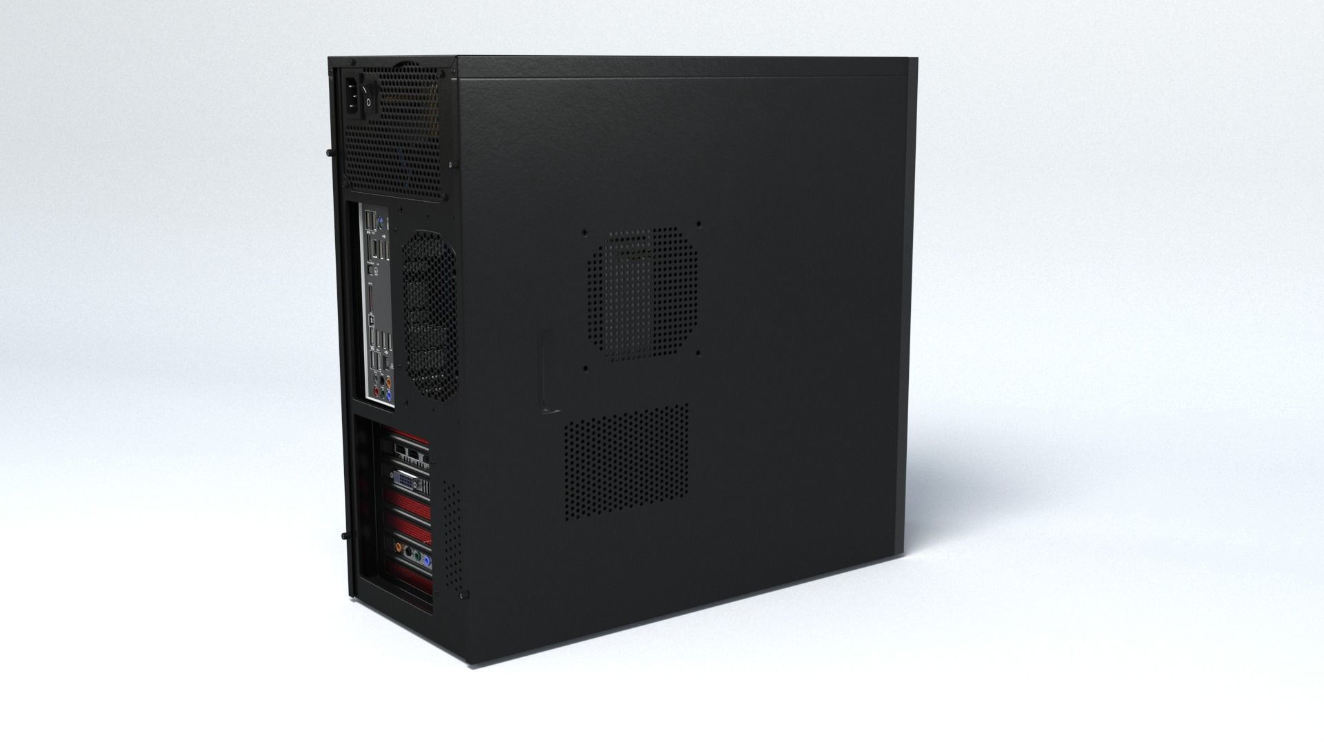 Desktop Computer - mATX case 3D model_5
