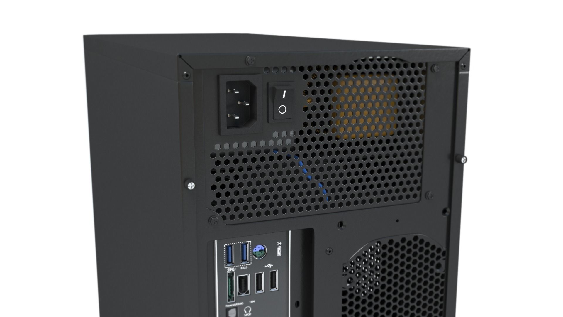 Desktop Computer - mATX case 3D model_14