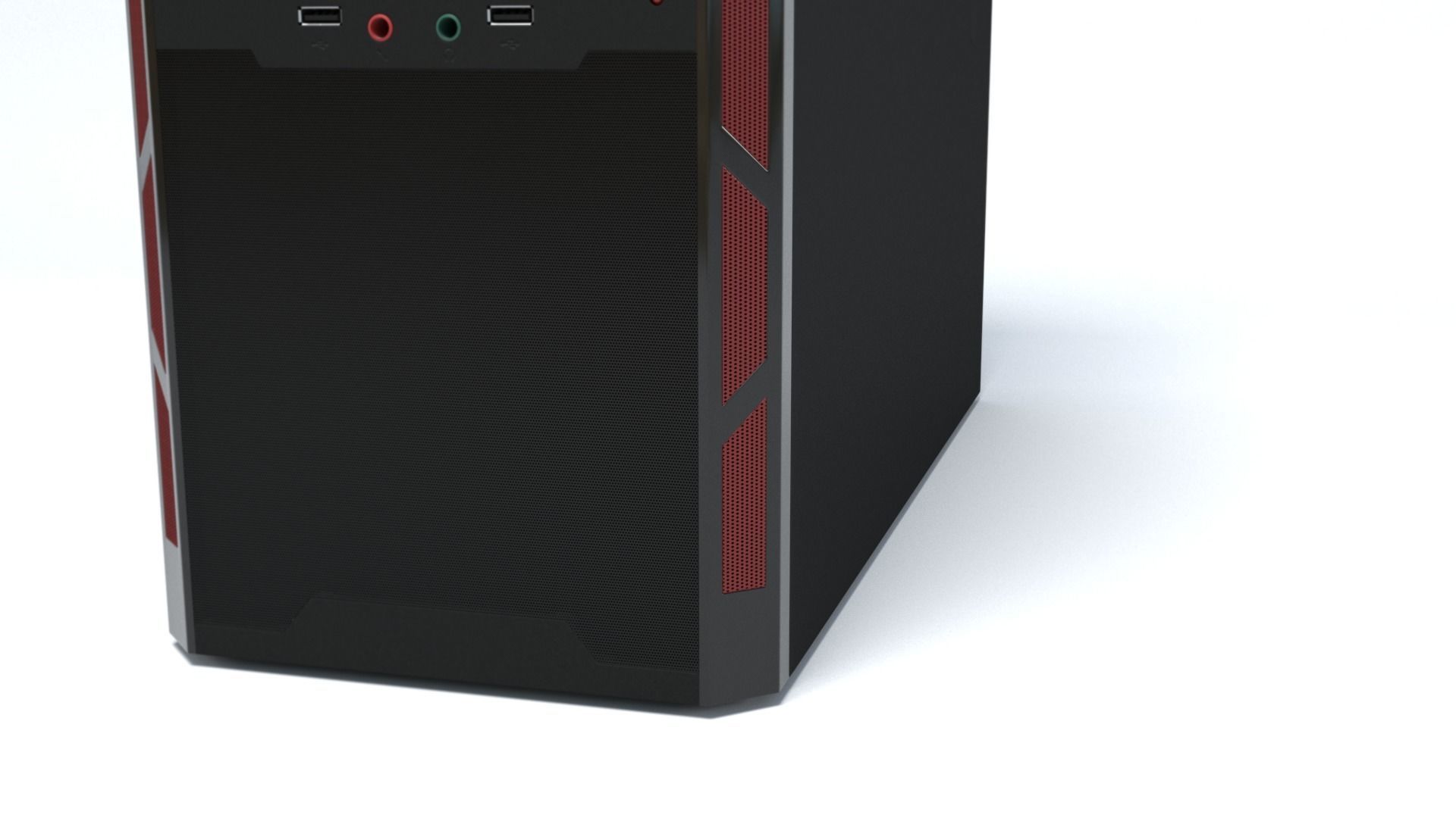 Desktop Computer - mATX case 3D model_4