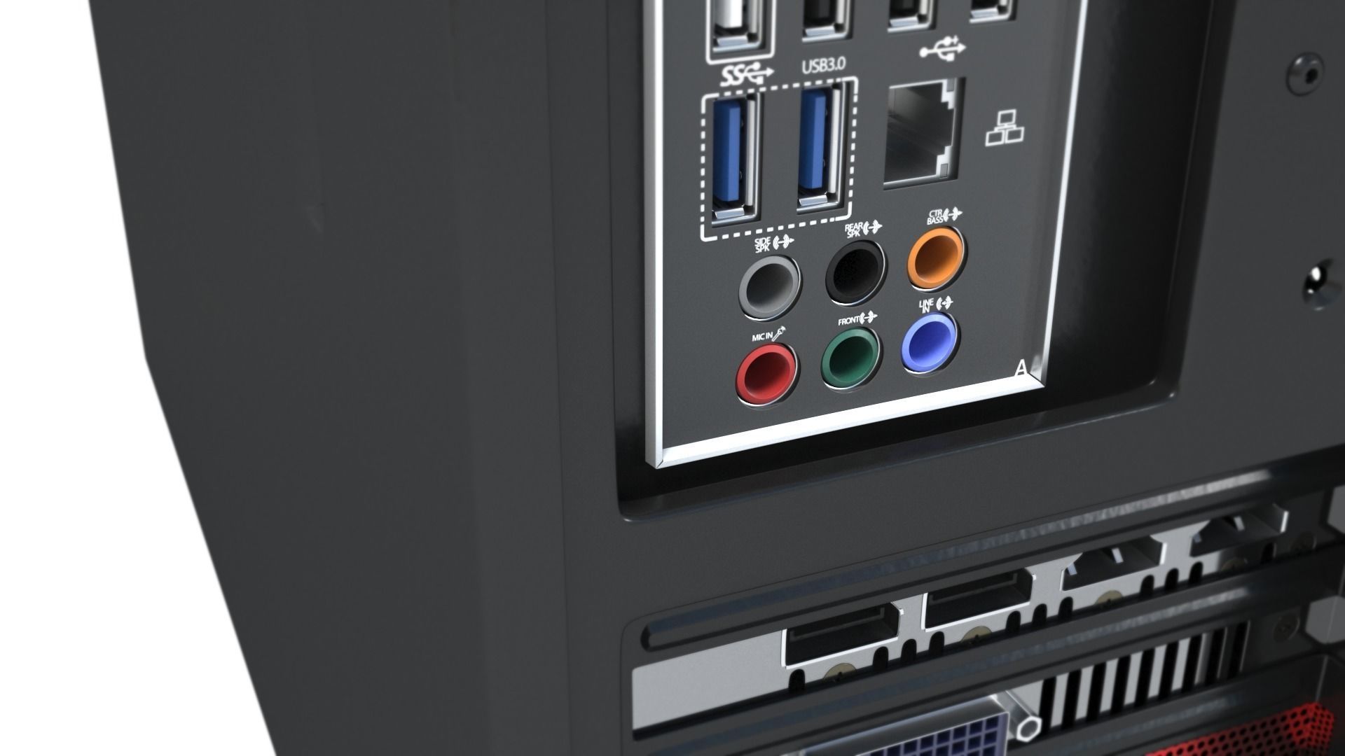 Desktop Computer - mATX case 3D model_18