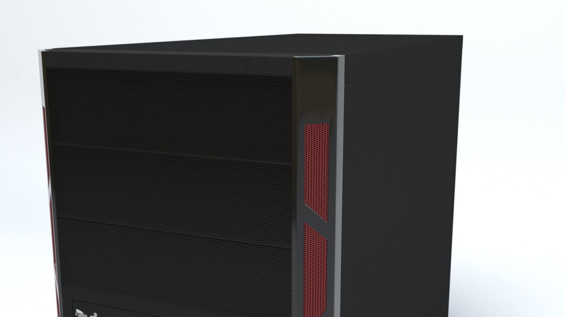 Desktop Computer - mATX case 3D model_3